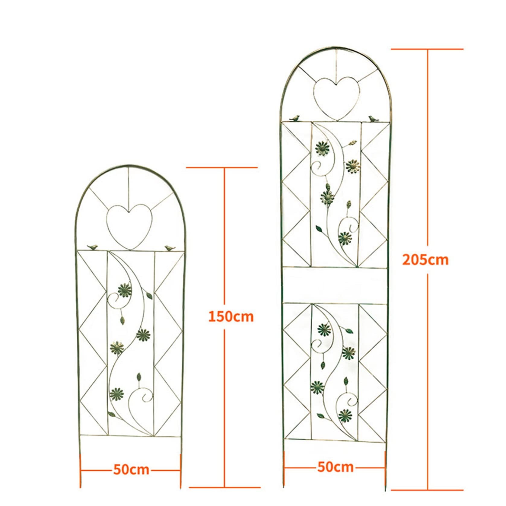 ZYFA Rankhilfe Gartenzaun Rankgitter Garten Gartenstecker Gartenpfähle Rasenkanten Gartenzäune Beetzaun Metall Obelisk Pflanzenstützen für Gartendeko,Deko Für Kletterpflanzen,Rosen,Reben