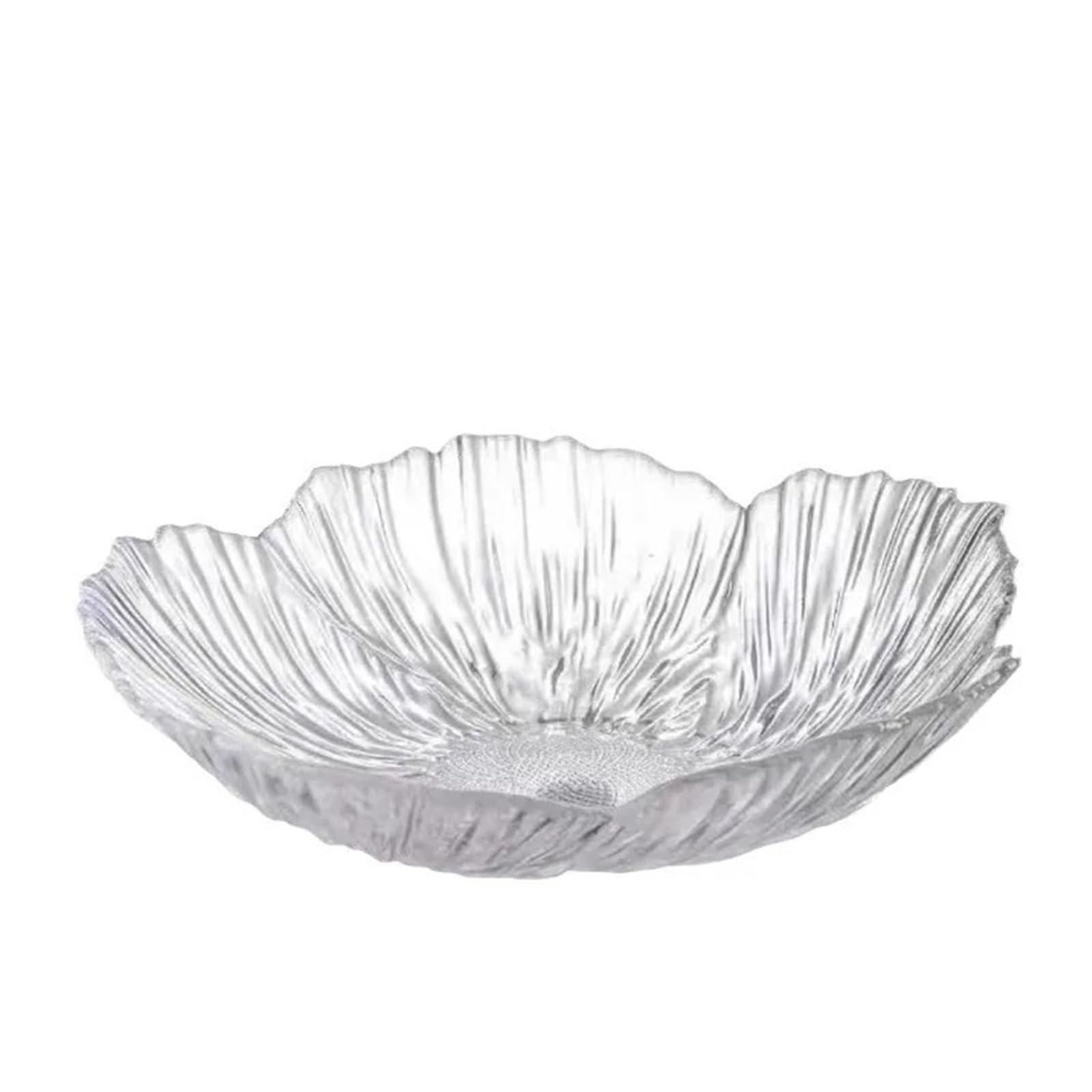 ZHSOAO Flower Glass Plate Trays Decorative Jewelry Dish Tray Crystal for Jewelry(TYPE A,L 30X7CM)