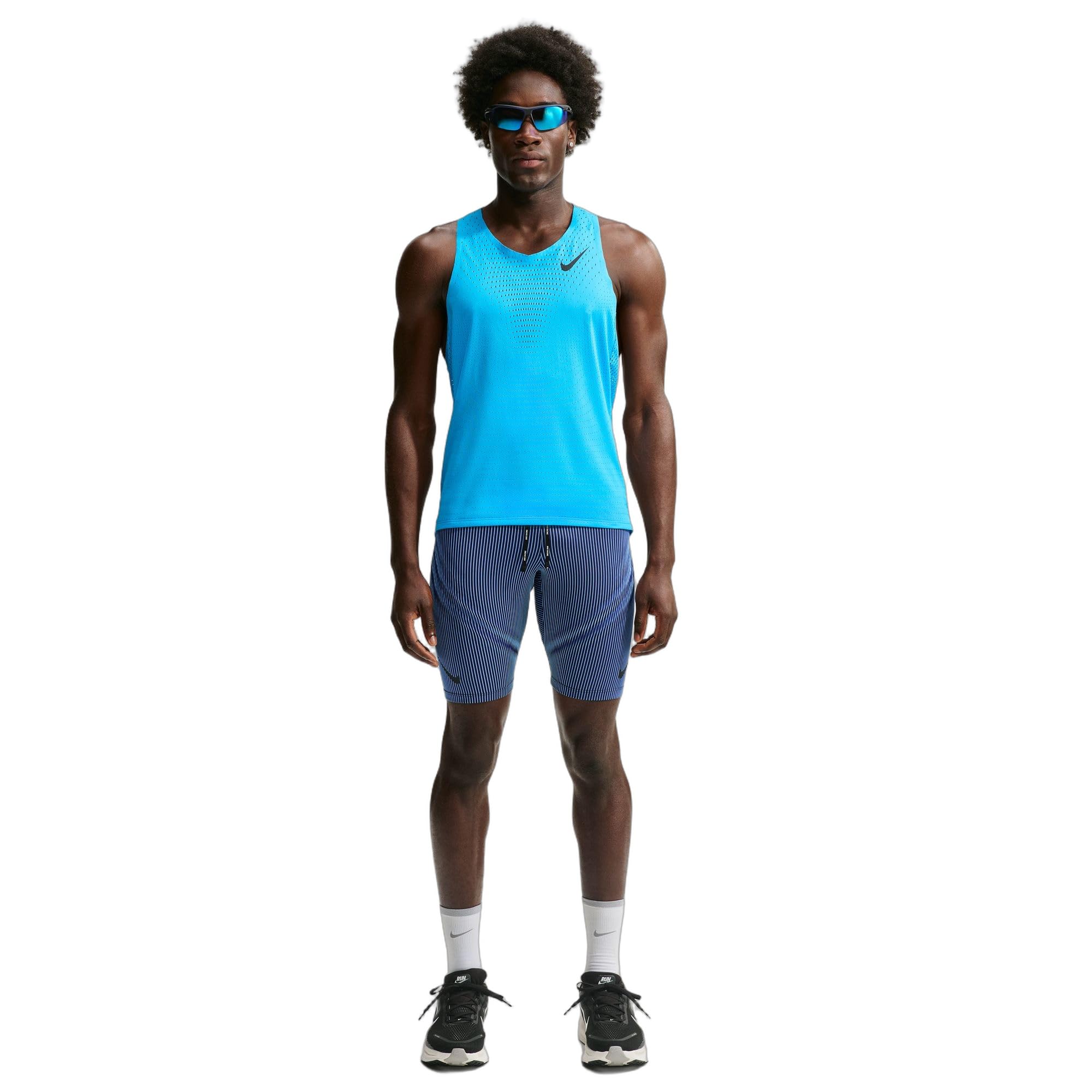 Nike Aeroswift Dri-Fit ADV-Lauf-Singlet Für Herren, Lt Current Blue/Black, FN4231-418, L