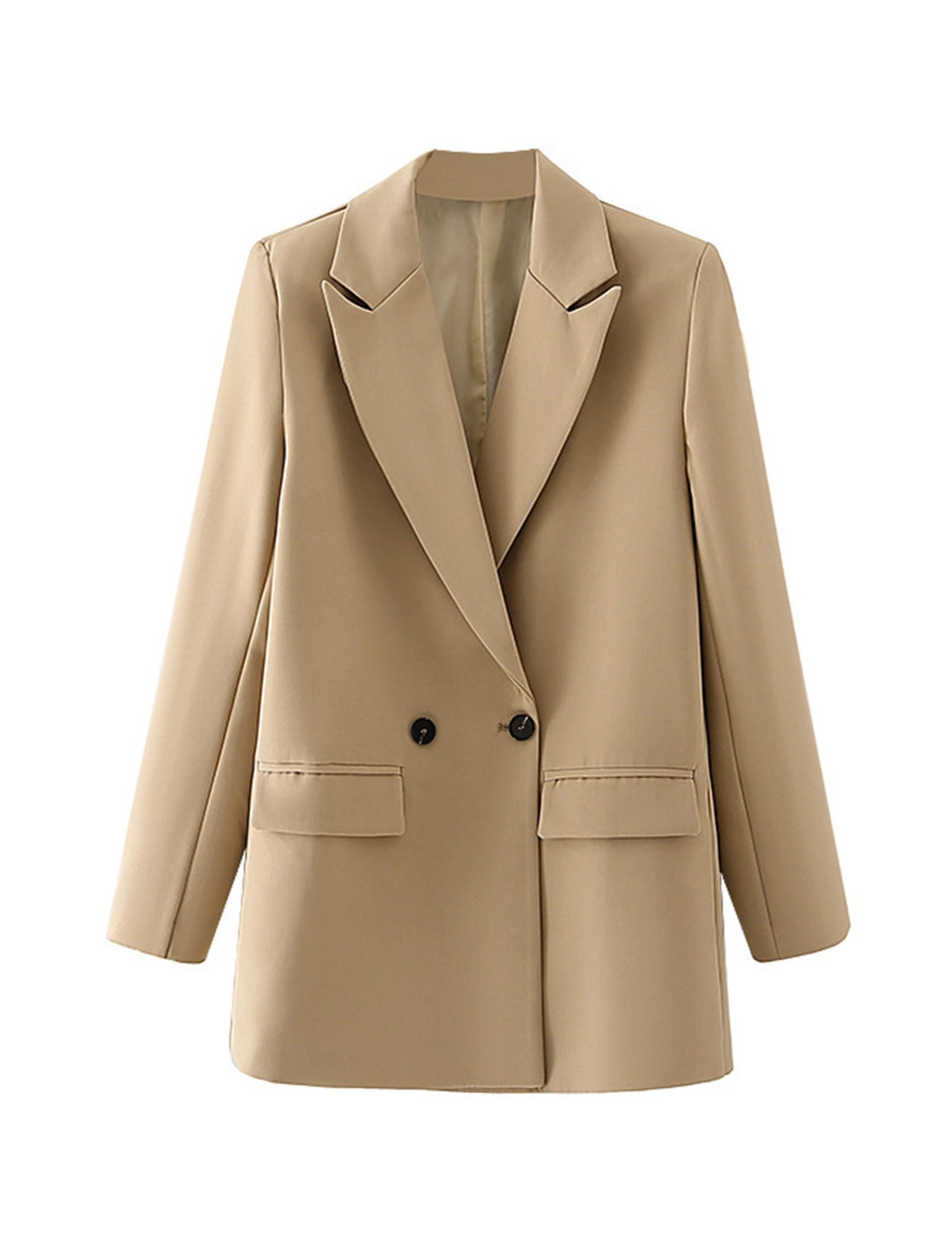 ABEHIK Damen Langärmelige Lässiger Blazer Freizeit Arbeit Anzug Winter Fall Büro Jackt für Frauen