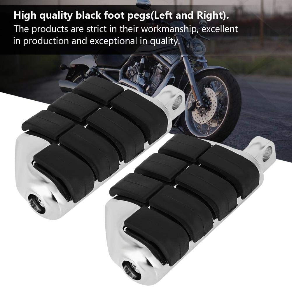 EBTOOLS Pour Repose Pied Moto Custom Pour Foot Peg Mount 1 Paire De Repose-pieds Repose-pieds De Moto Repose-pieds Arrière Pour 2000-2006(Noir