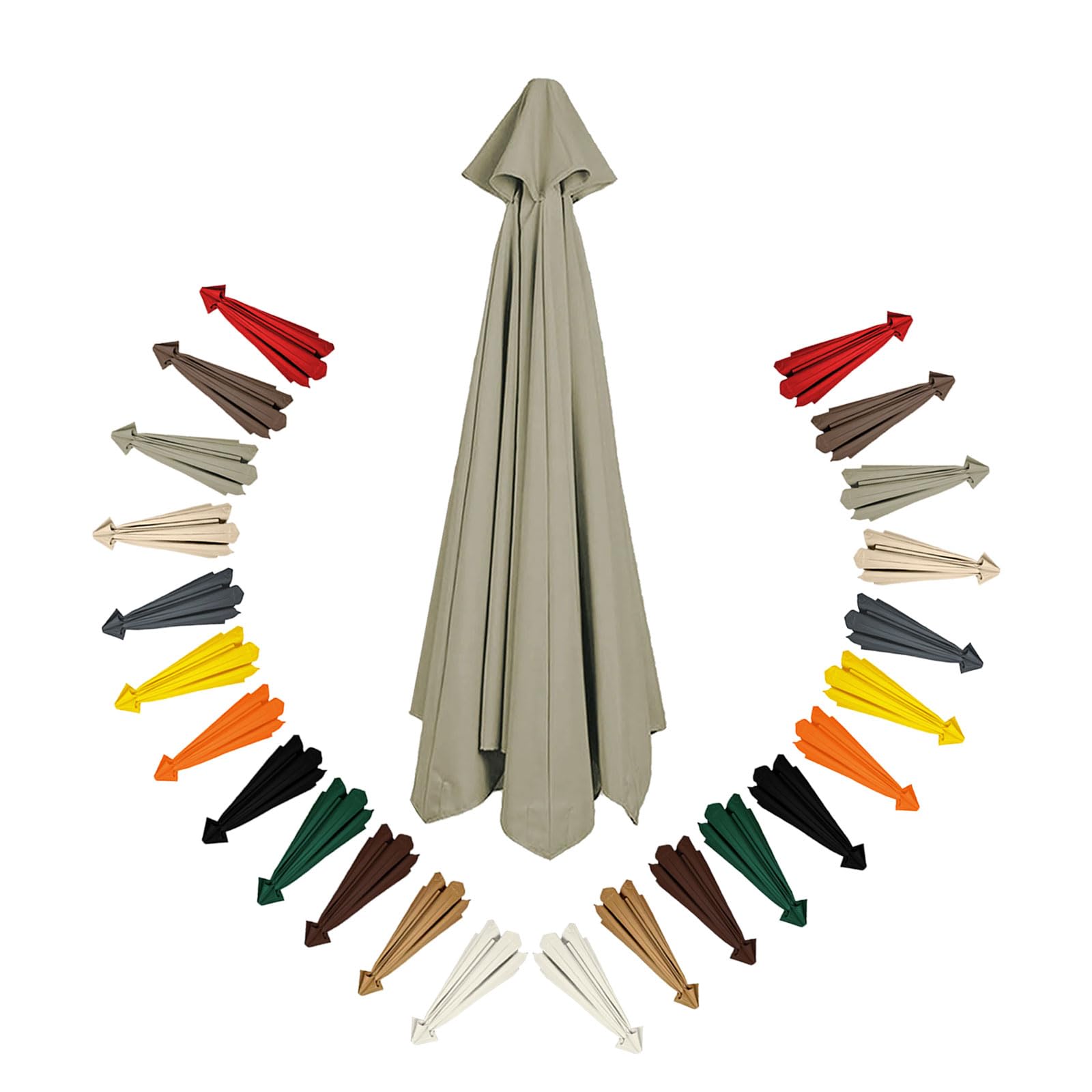 Garden parasol replacement canopy 8 arm 4.0m Sun Umbrella Fabric Cover Outdoor Umbrella Replacement Cloth Sun Shade Cover UV Protection for Patio Garden