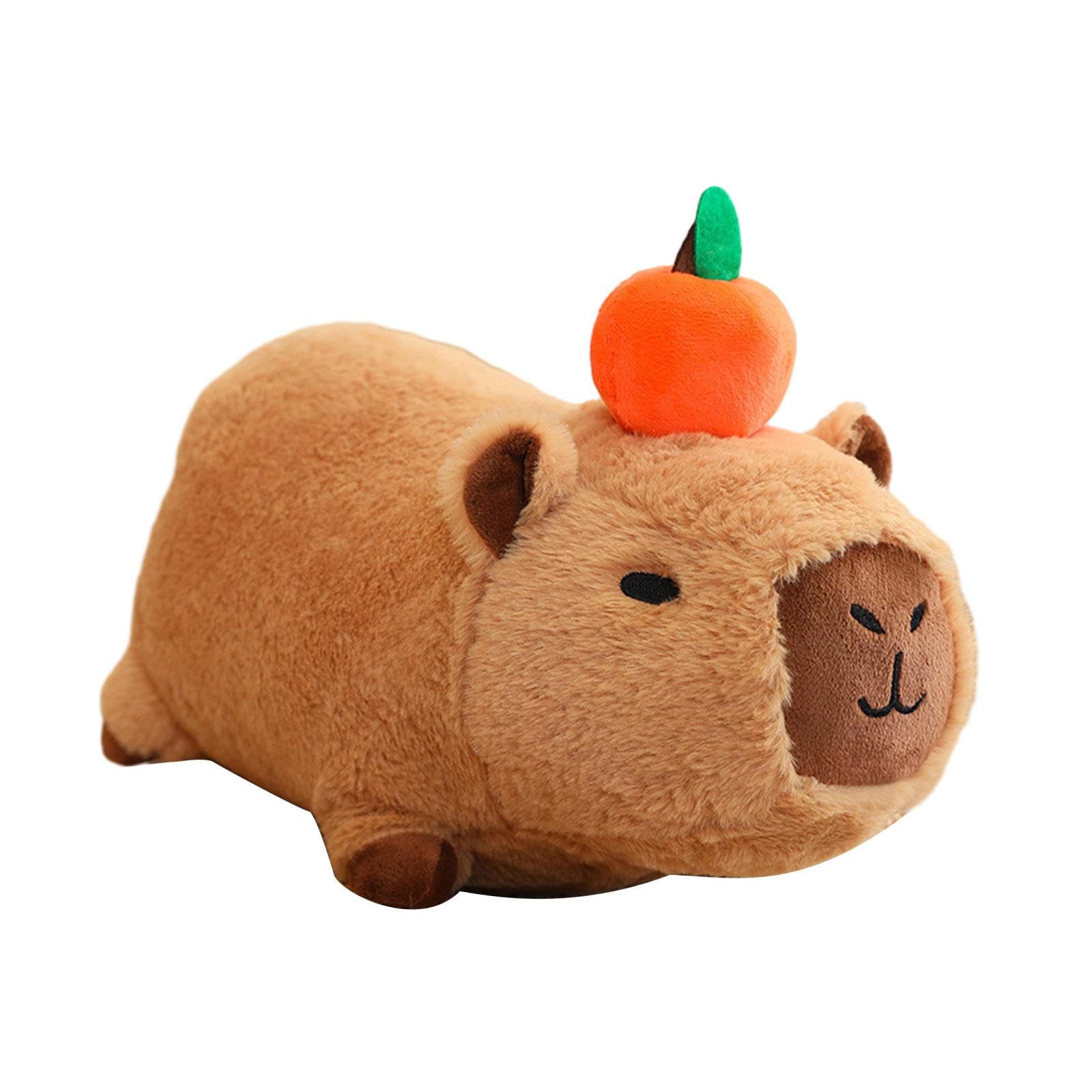 Jouet capybara avec son intégré peluche allongée 30 cm interactive - 8