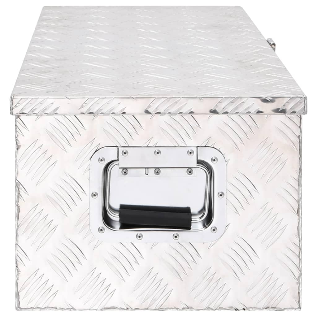 Genérico Caja de almacenaje de Aluminio Plateado 80x39x30 cm,Bricolaje,Accesorios de Bricolaje,Organización y Almacenamiento de Herramientas,Cajas de herramientas-152252