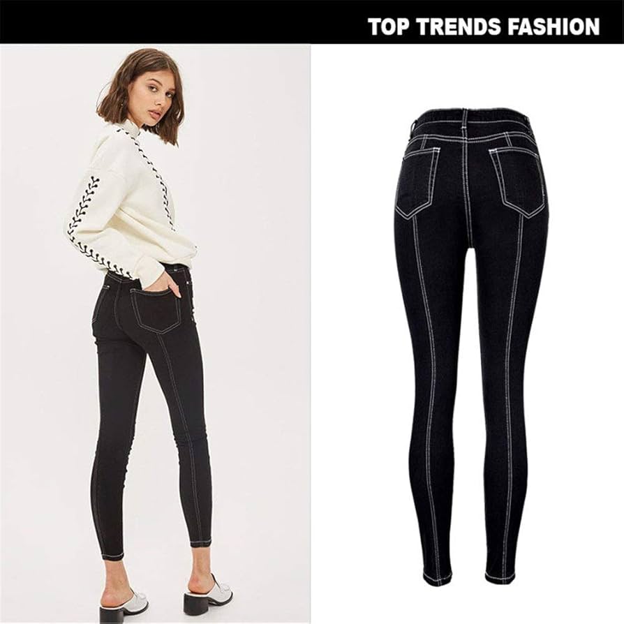 ブラックスキニーデニム ハイウエスト pumpkin port ジーンズ デニム デニムパンツ ストレッチ ハイ