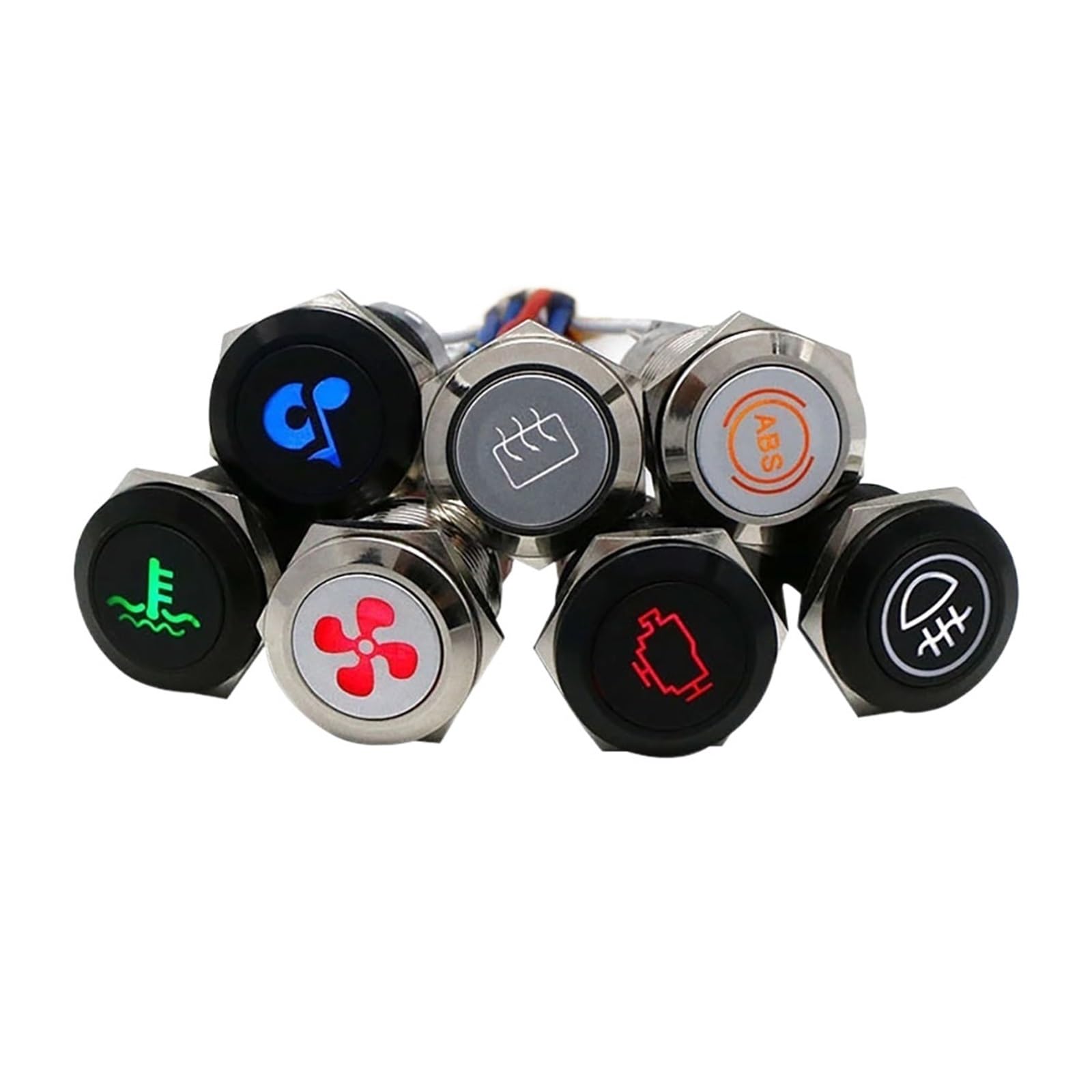 Bouton interrupteur 19mm contre l'humidité pour commande électrique voiture LED