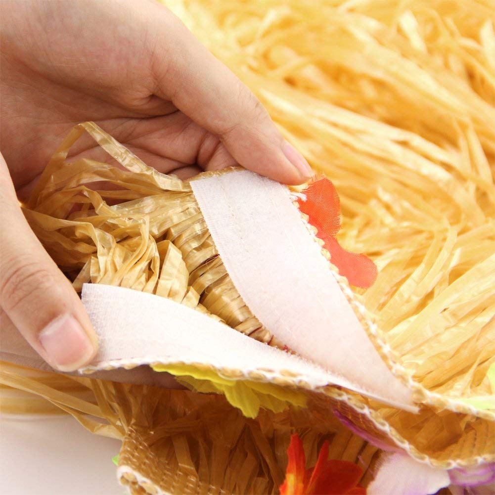 Gonna Tavolo Hawaiana 276x75cm - Con 30 Fiori Di Seta Per Feste - Foto 7