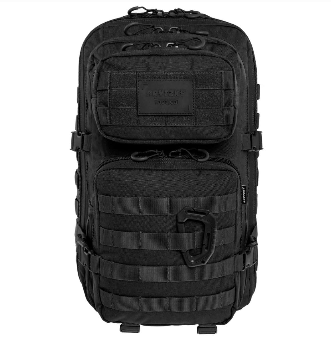 Tactical Polygon Large 36L Sac à Dos Tactique – Noir | Sac Militaire & Outdoor Homme | Avec Système MOLLE & Poche pour Hydratation | Idéal pour Randonnée, Camping & Survie | 51×29×28 cm