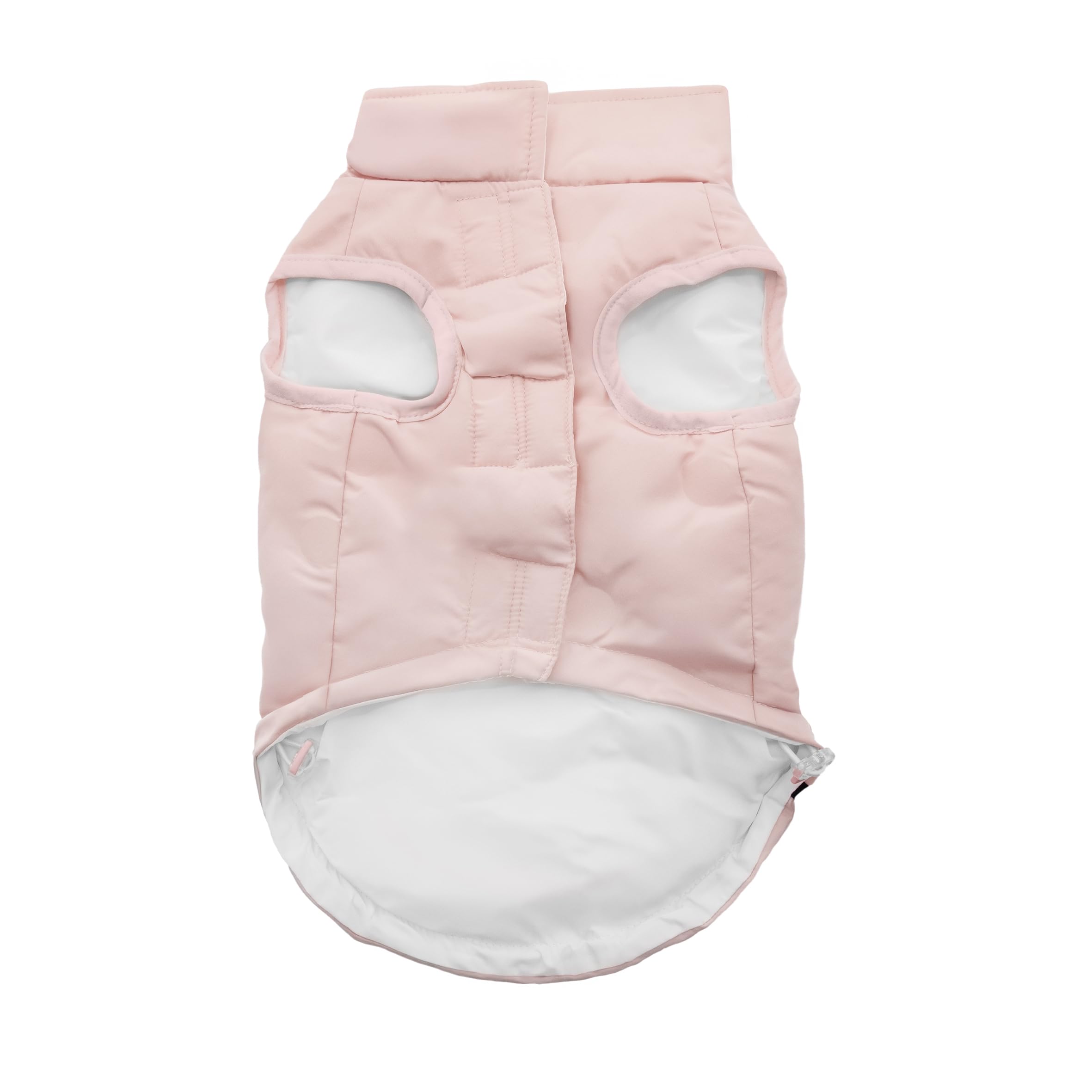 Record - Abrigo Sofi para Perros Impermeable para Perros con Estilo Romántico Acolchado Resistente al Agua con Cierre de Velcro y Agujero Correa | Rosa, XS
