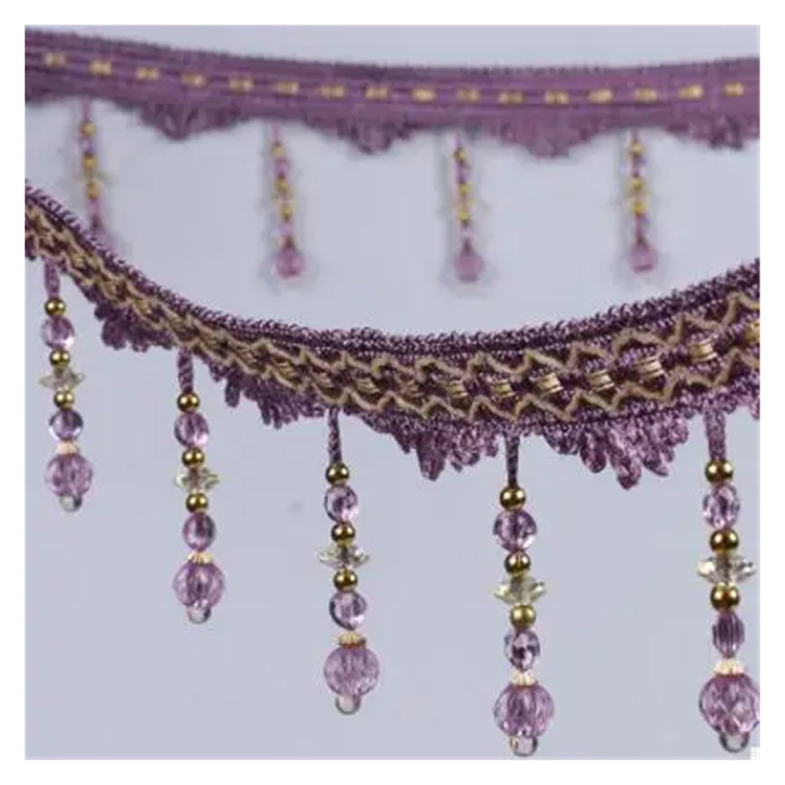 Flecos con perlas elegantes para transformar las cortinas de tu salón y dormitorio con estilo