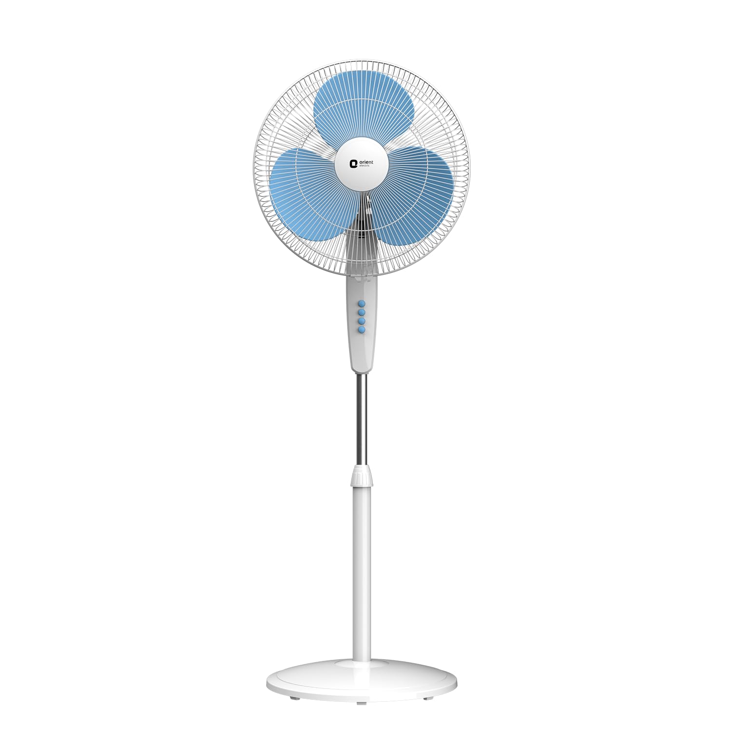 Orient Electric Stand 81 400 MM Pedestal Fans | 100% Copper Motor, High Air Delivery | Millitary Grade Guard | 3 Speed Control, Adjustable Height| Stand Fan for Home |2 Year Warranty by Orient | Blue discount deal