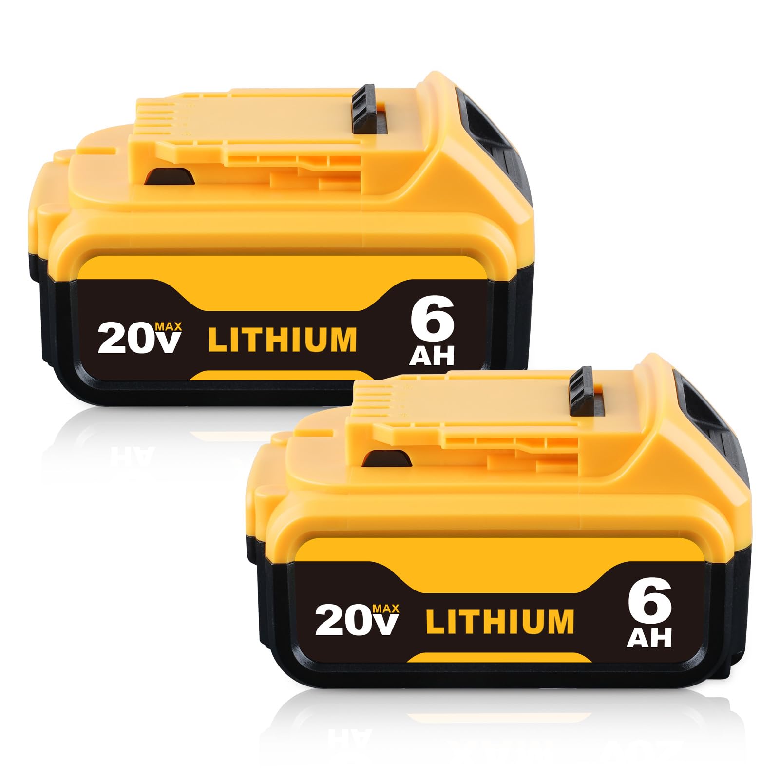 Xmenany 6000mAh Replacement for Dewalt 20v max Battery DCB204 DCB206 DCB203 DCB200 DCB201 DCB181 DCB180 Compatible with Dewalt 20v Lithium Batteries
