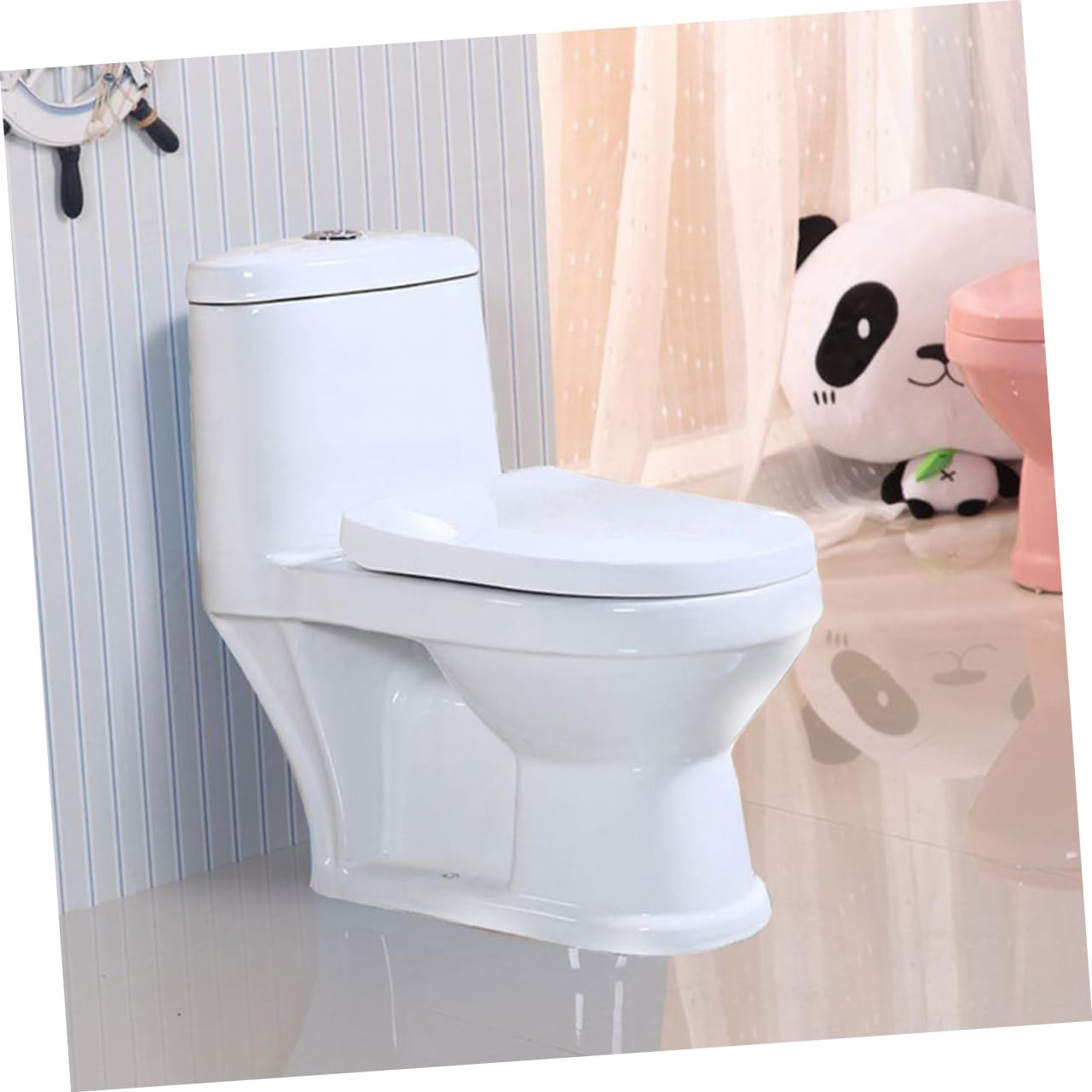 WOONEKY Asiento de Inodoro U Shape Reductor Wc para Niñas de Instalar y Limpiar Material Duradero y para Entrenamiento de Baño
