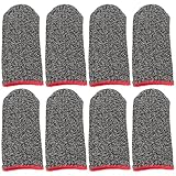 FOYTOKI 10 Stück 10 teiliges Gaming Finger Sleeves aus Atmungsaktivem Ultradünnem Gewebe Schweißresistent und Rutschfest mit Hoher Touchscreen Empfindlichkeit für Mobiles und Präzise