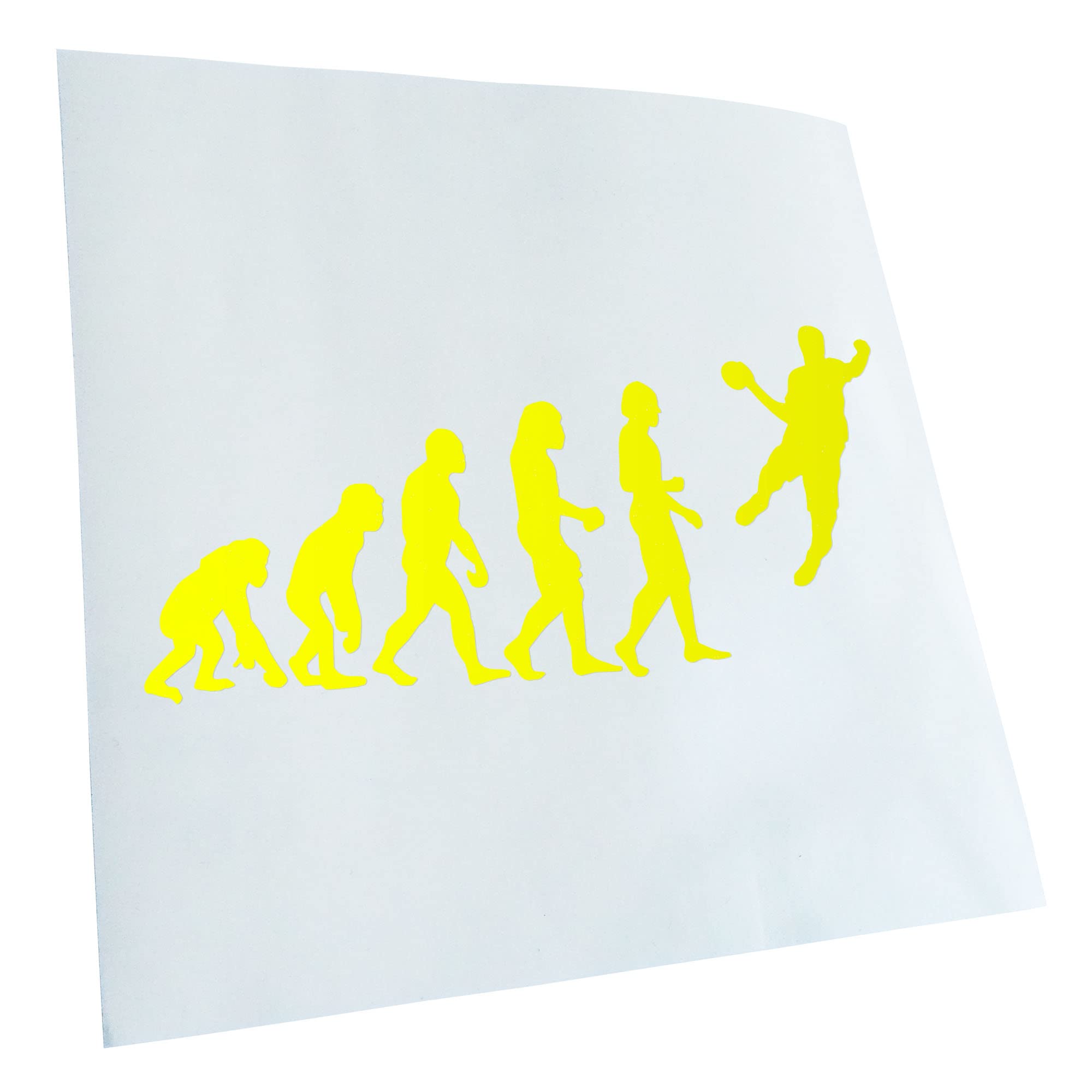 Kiwistar - Car Sticker - Neon Yellow - 24 x 11 cm Evolution Handballer - Rear Window Car Sticker Weatherproof for Car Truck Moped Truck - Sticker Exterior Self-Adhesive Tuning Accessories for Window