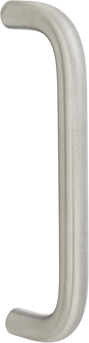 Rockwood 107.32D Tirador de puerta recto de acero inoxidable para puerta de 1-3/4", 3/4" de diámetro x 8" de centro a centro, montaje con perno pasante tipo 1, acabado satinado