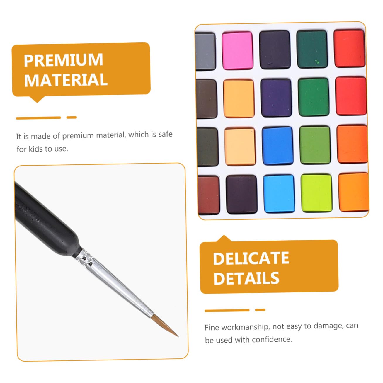 Gadpiparty Kit de Peinture à L'aquarelle Solide 50 Couleurs, Coffret en Fer Portable pour Dessin et Peinture, pour DIY et Artistes