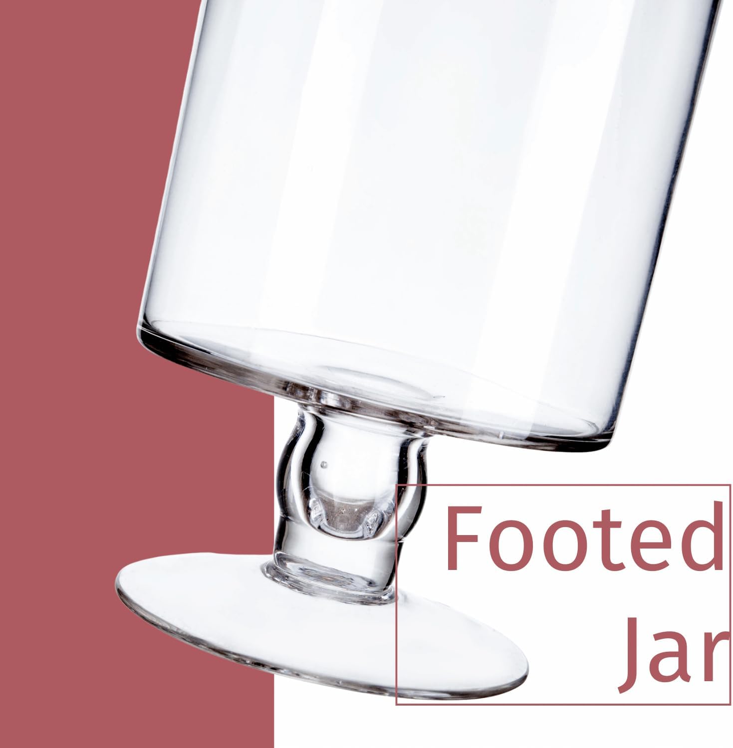 Diamond Star Clear Glass Apothecary Jars, Candy Jar with Lid, Elegant Decorative Jars for Wedding and Party, Tall Glass Canister for Kitchen and Bathroom (Height: 17", Diameter: 4")