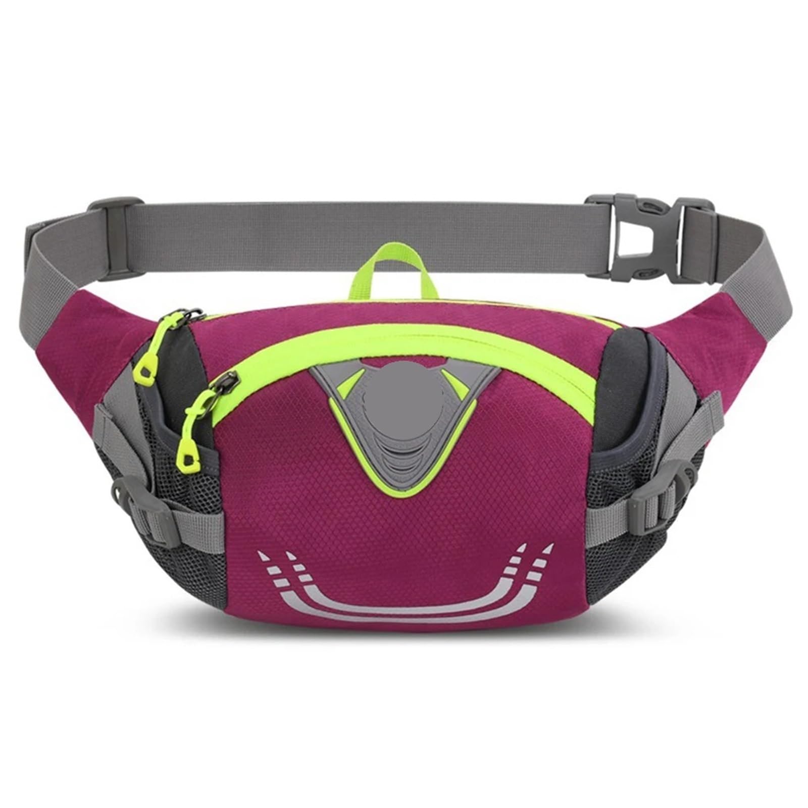 Nylon-Packgürteltaschen, leichte Jogging-Hüfttaschen, elastisch, atmungsaktiv, hohe Kapazität mit Reißverschluss, Sportzubehör Für Running(Rose Red)