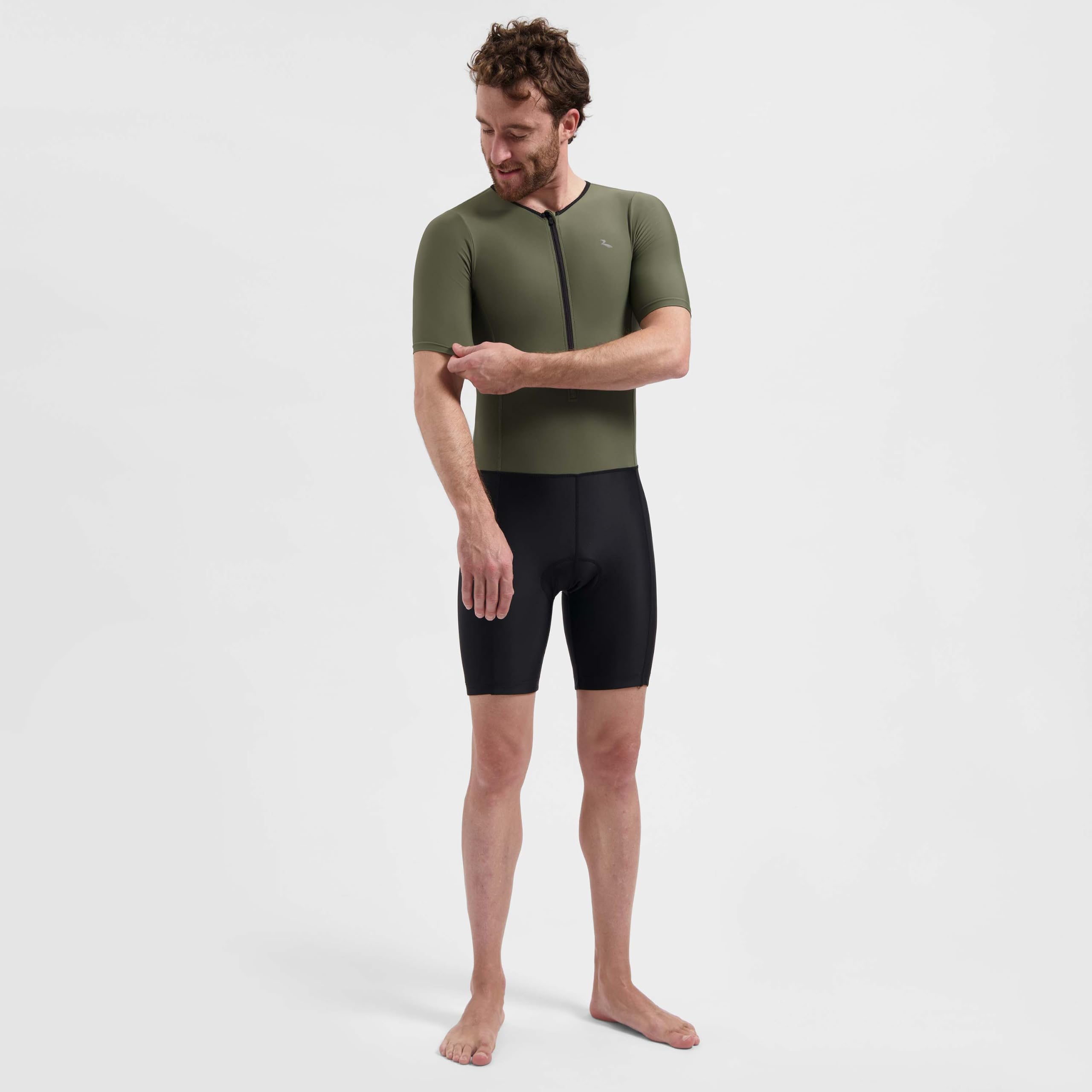 Rogelli Florida - Combinaison de triathlon - Femme et Homme | Col rond - Manches courtes - Demi-zip - 2 poches arrière - Température 15 - 35 °C