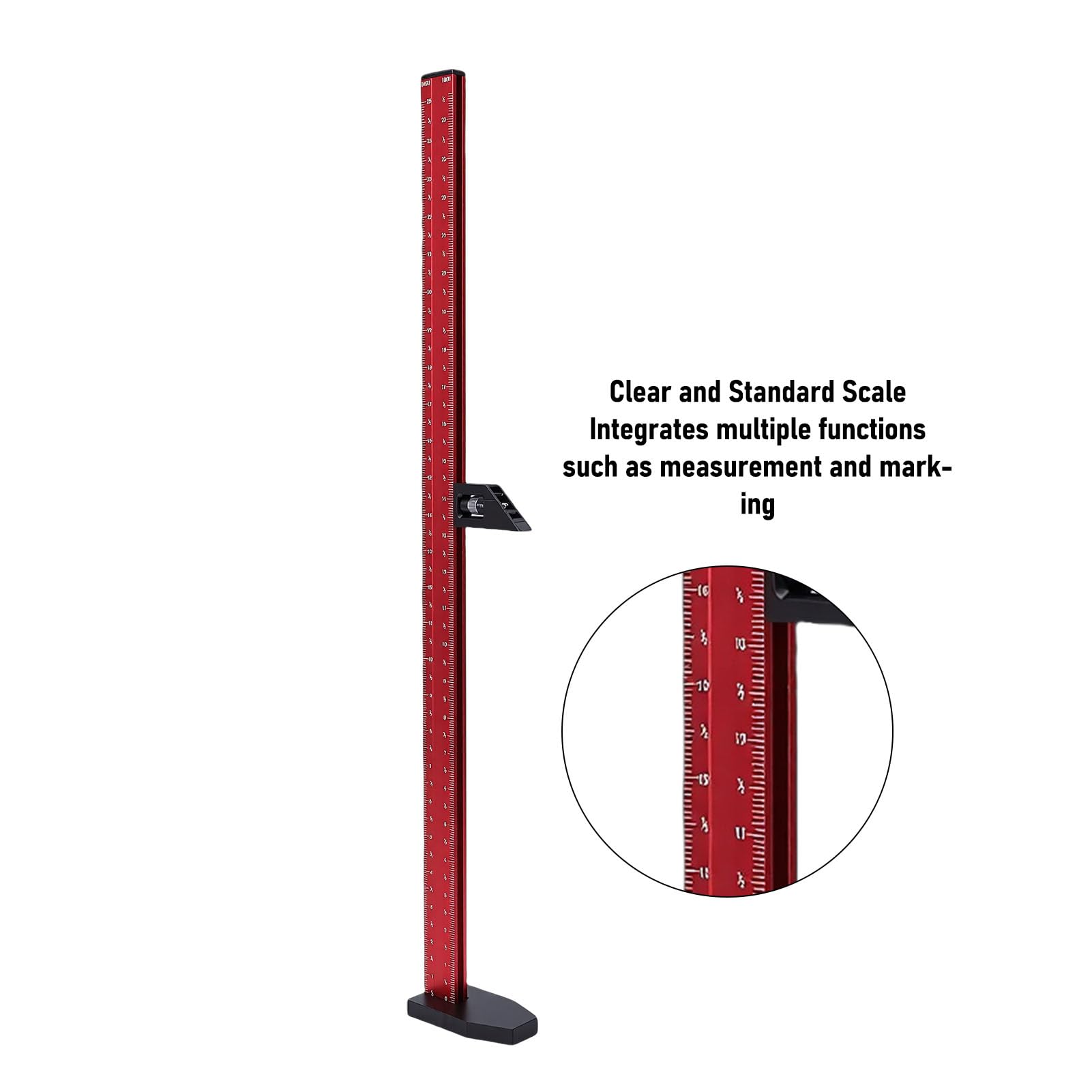 Generic Herramienta de Medición de para Carpintería Ajustable y Fácil de Usar para Sierras de Mesa Material de Aleación de Aluminio de Rango de 0-25 Pulgadas