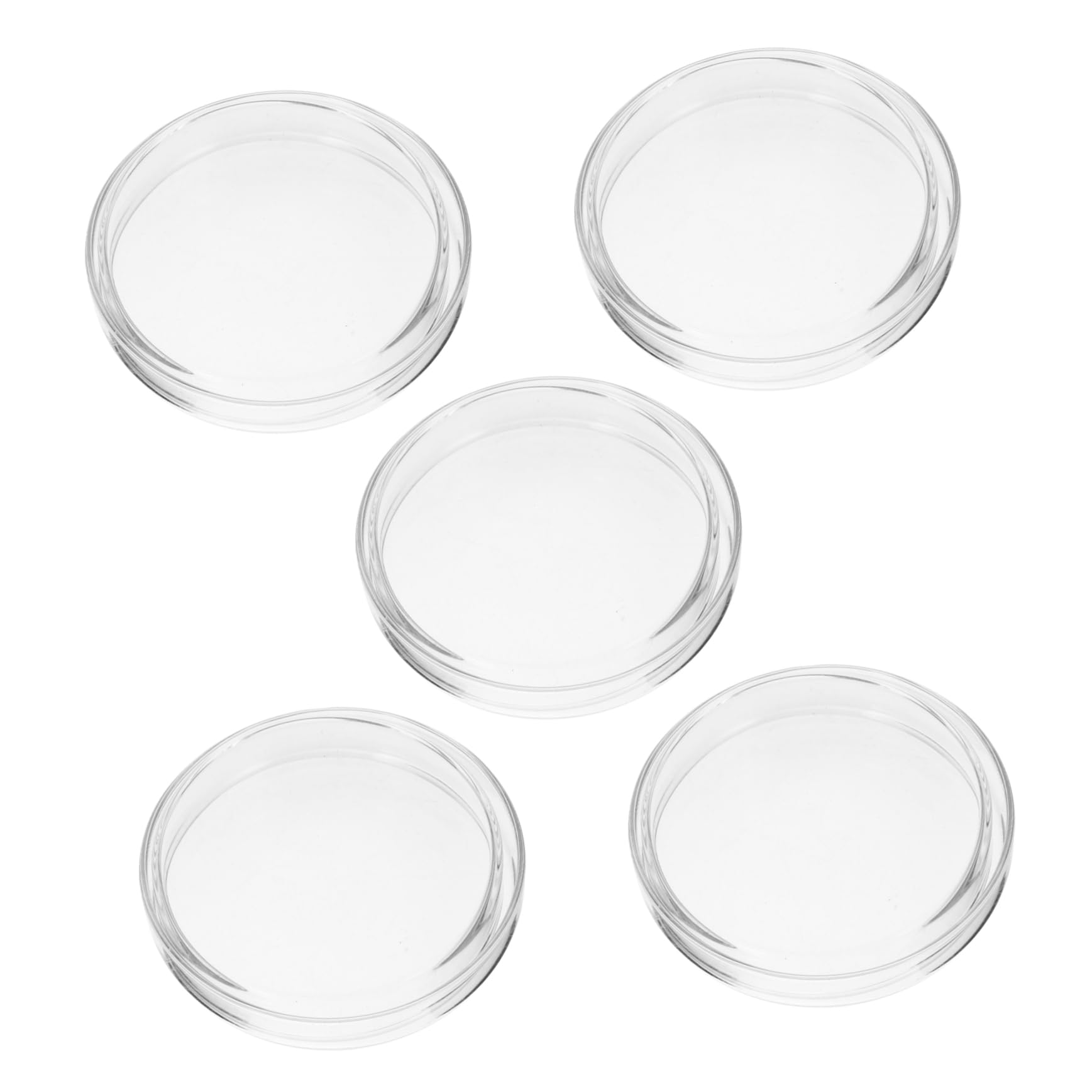 15piezas Placas De Vidrio De Tapa Dish De Transparente Para Uso Científico y Agar
