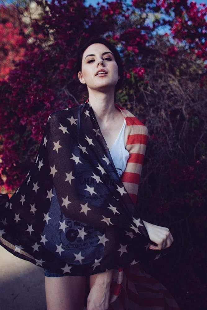 USA Flag Scarfs, Vintage American Flag Scarf, Unisex Fashion