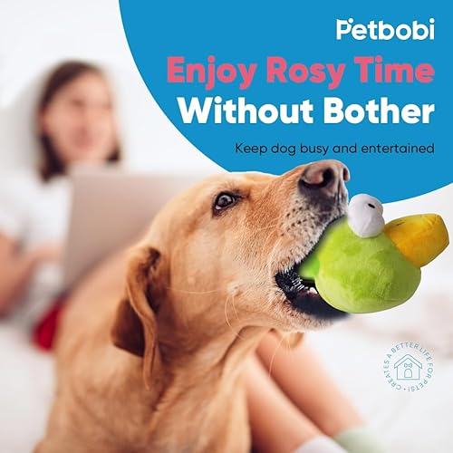 Miniatura 6 de Petbobi Juguetes interactivos para perros, juguete de peluche mejorado para perro, juguete chirriante loco gorila recargable por USB para cachorros
