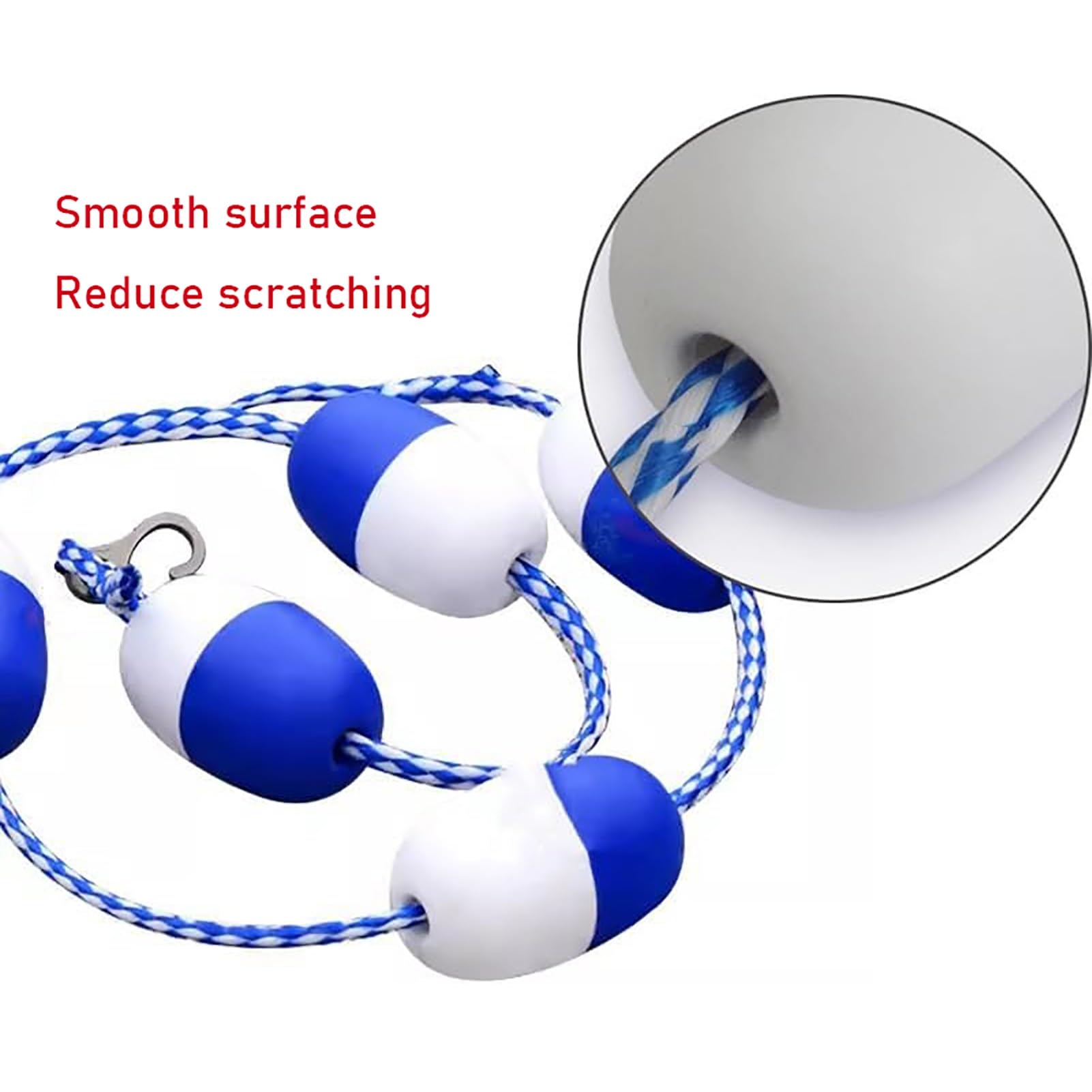 Cette « barrière Flottante pour Piscine de 1 m à 6 m - séparateur de sécurité et Lignes de Couloir pour Les Parties Peu Profondes et Profondes, Corde de bouée Durable pour piscines, Longueur