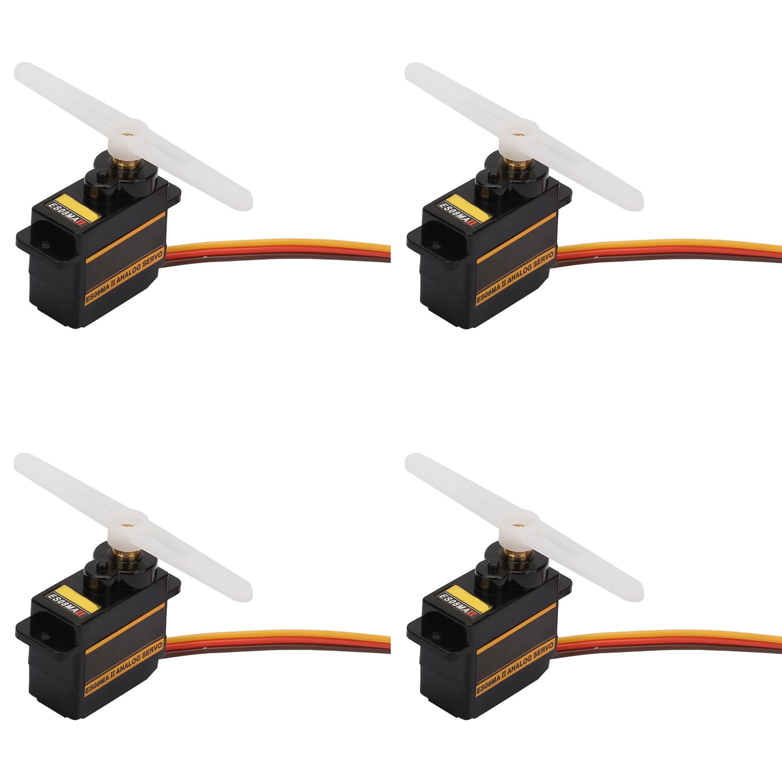4PCS EMAX ES08MA II Metal Gear Analog Servo Motor Drive Shockproof Stable Machine Compatible for RC Model