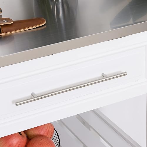 Miniatura 9 de HOMCOM Kitchen Island - Carrito utilitario rodante con 2 cajones de acero inoxidable color blanco