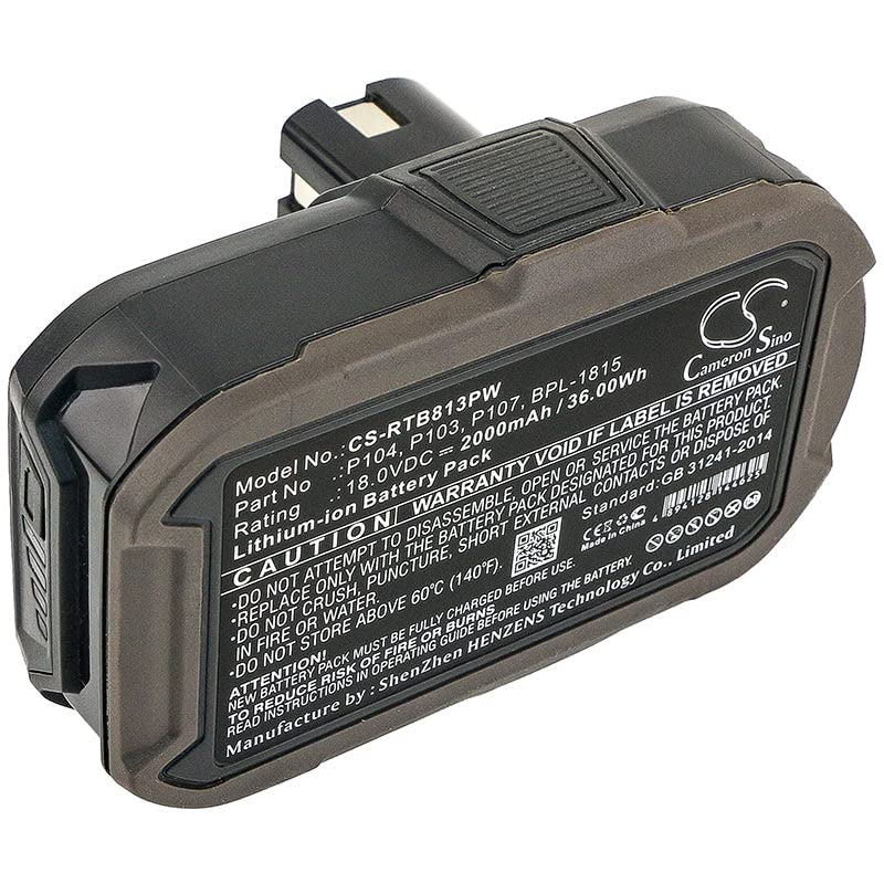 Battery Replacement Compatible for RYOBI BID-1801M, BID-180L, BID1821, BIW180, CAD-180L,