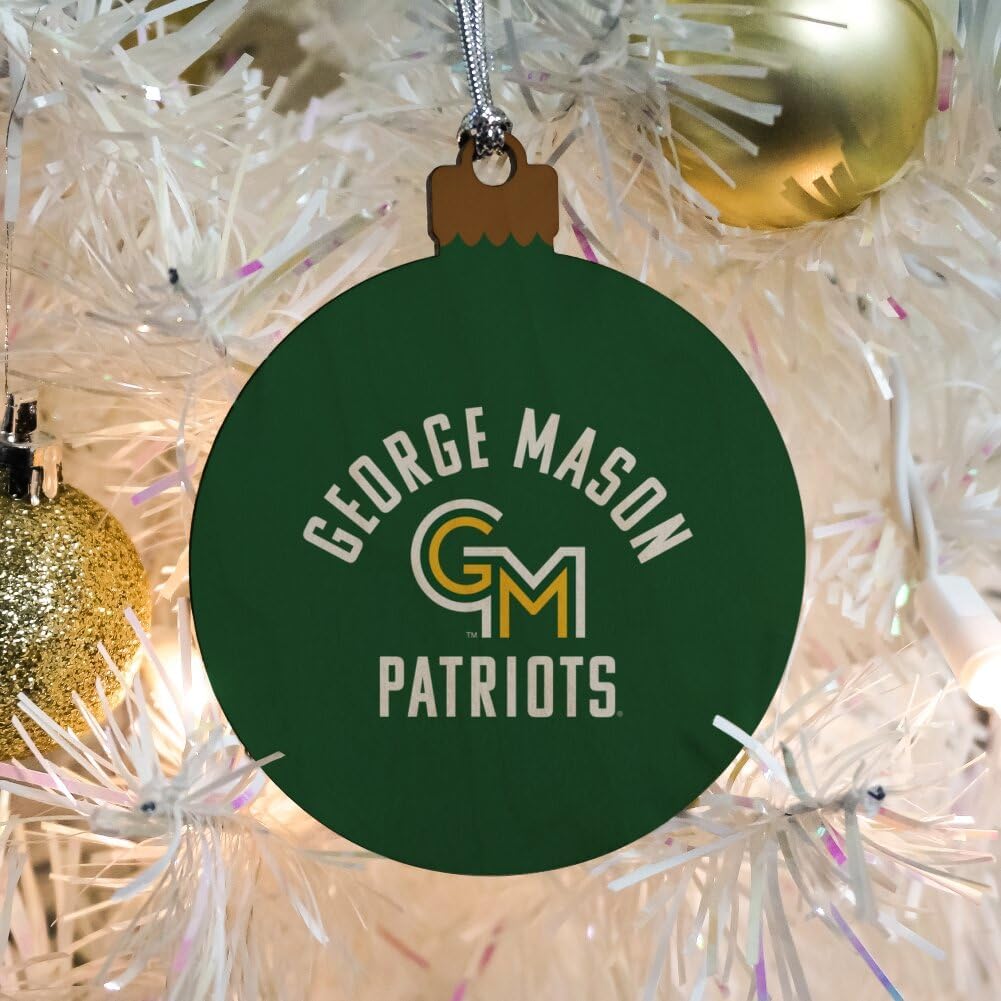 GRAPHICS & MORE George Mason University Patriots Logo Wood Christmas Tree Holiday Ornament - Image 5