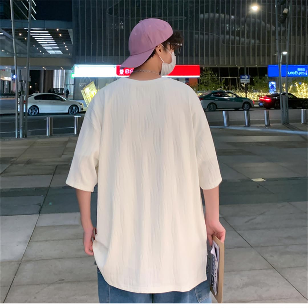 Młodzieżowe T-shirty Letnie Streetwear T-shirty Okrągły dekolt Luźne koszulki na co dzień Lato, Klein Blue, M