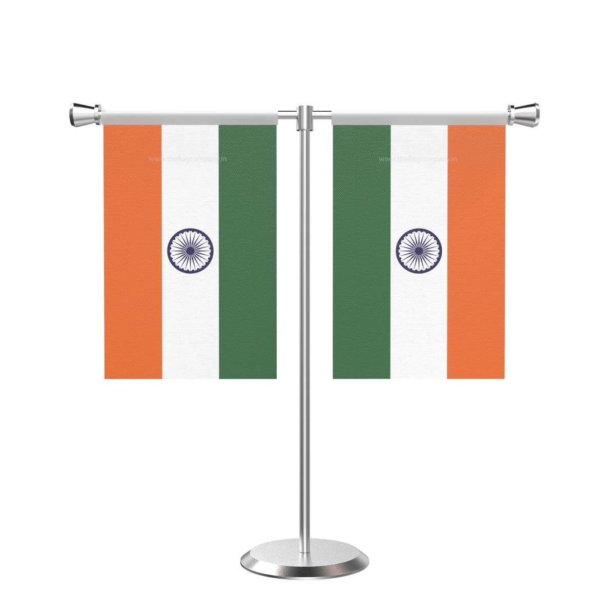 The Flag Company Indian T Shaped Table Flag on Stainless Steel Base and Pole (Length: 10 inches)-image-34