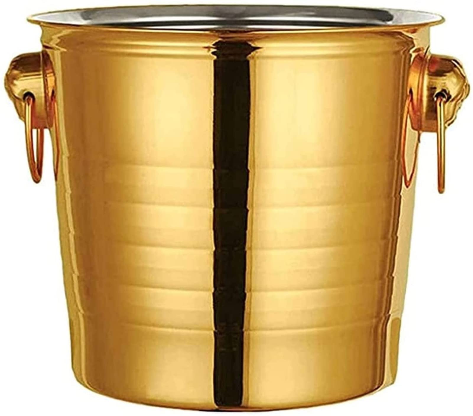 Cubo, Cubo de Hielo con Aislamiento térmico de Doble Capa de Acero Inoxidable, Cubo de Hielo Grueso, Incluye Cubo de Hielo, Pinzas, Tapa, Almacenamiento en frío de Larga duración para Vino,