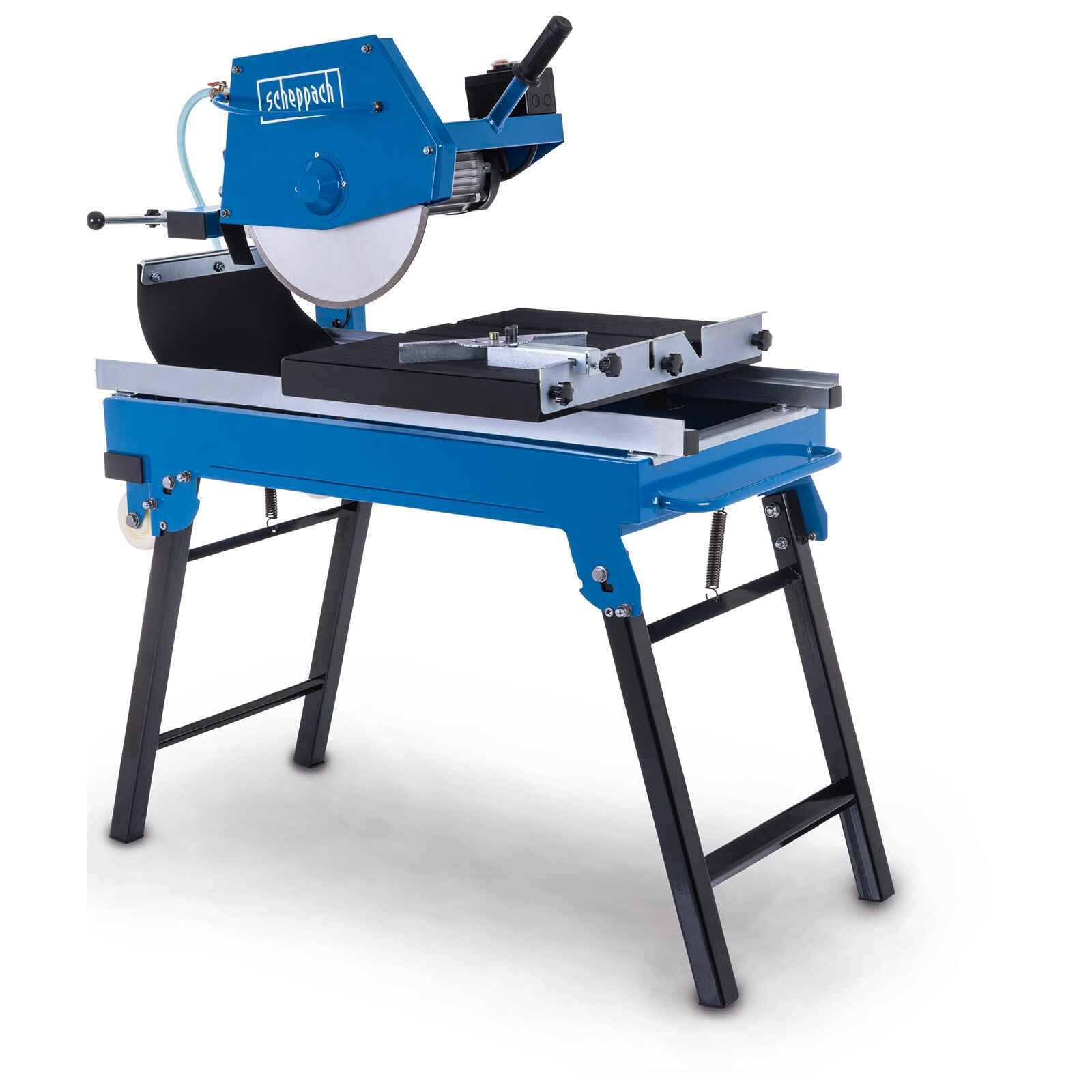 Scheppach Coupe carrelage électrique HSM4000-2000 W - Hauteur coupe 11 cm | Coupe carreaux - Carrelette 80 cm - 2000 W - Coupe carrelage electrique - Pompe à eau - Decoupe carrelage