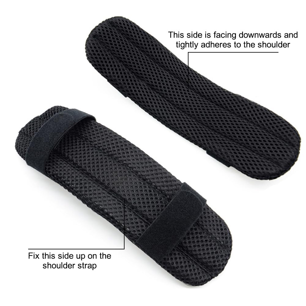 MiOYOOW 2PCS Coussinets de Sangle d'Épaule Tactique, Épaulettes Gilet Tactique Coussinets Sangle de Sac à Dos Respirants pour Aider à Soulager Les Douleurs à L'épaule