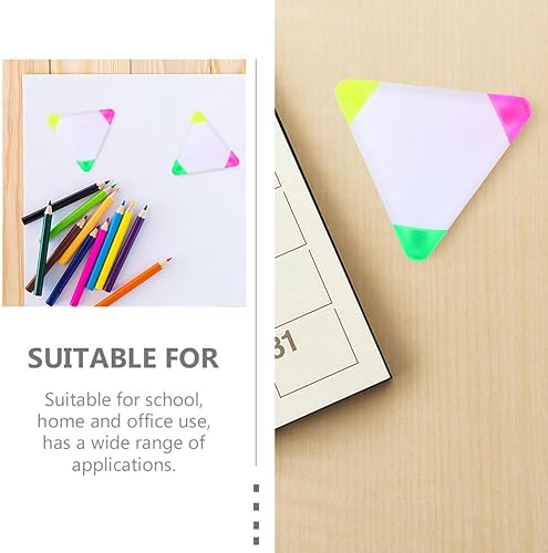 Miniatura 5 de TOYANDONA 9 rotuladores de pétalos con forma de triángulo, acuarela, rotulador 3 en 1, punta de cincel, rotulador para niños, dibujo, pintura, para