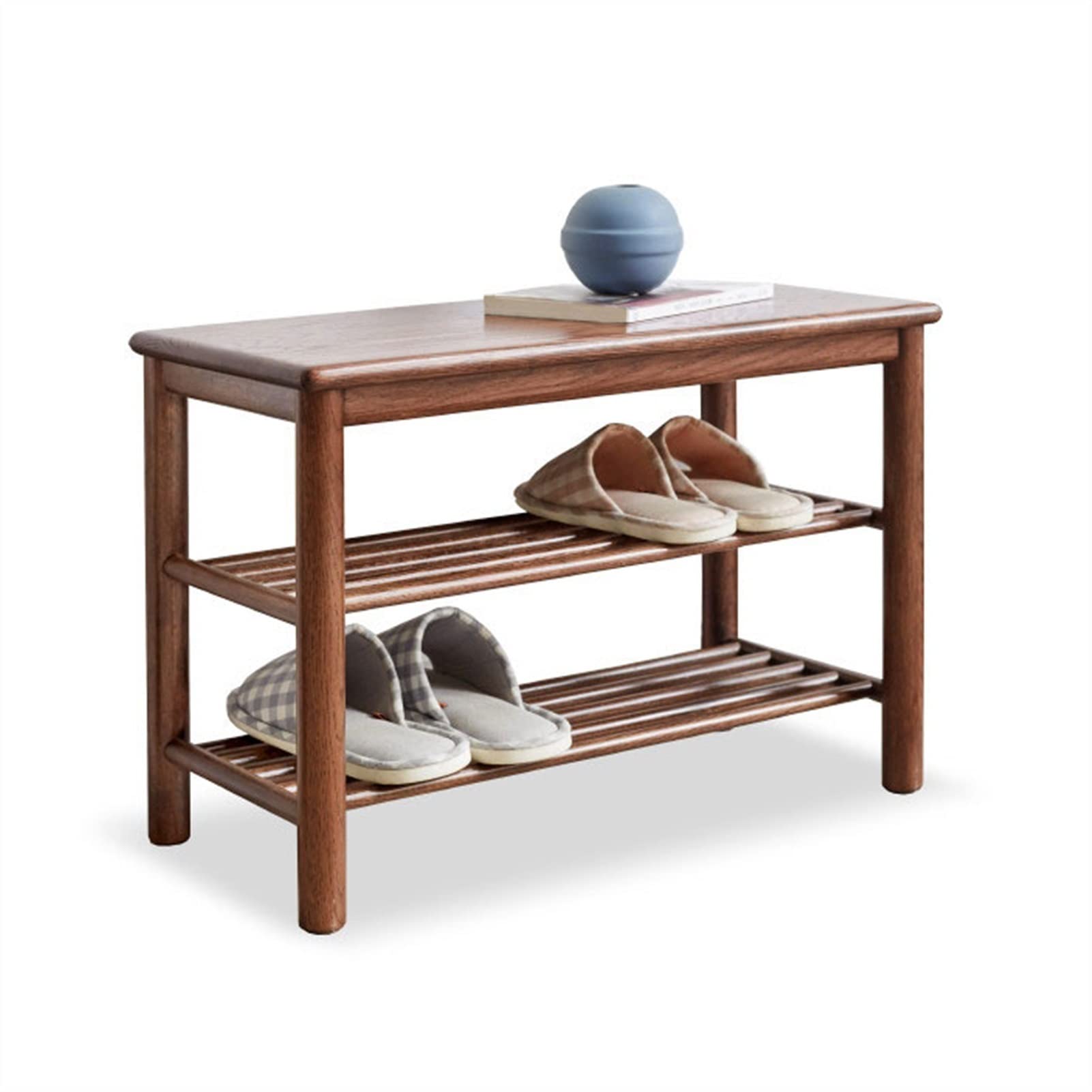 Banc à chaussures 2 niveaux et tabouret de rangement d'entrée