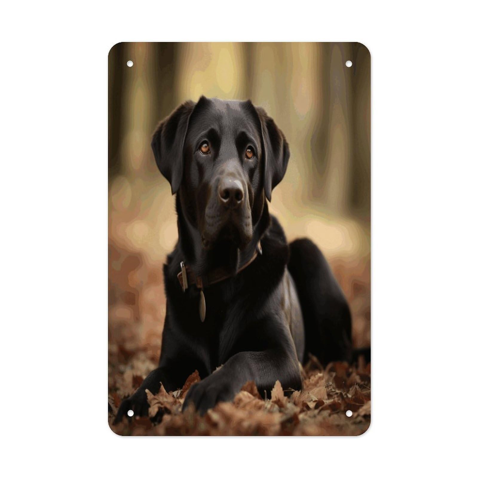 VstaDank Cute Labrador Dog Metal Tin Signs Personalized Wall Art Prints Decoration Art Poster Funny Vintage Tin Sign Iron Sheet Painting Metal Signboard Decor Painting for Wall Decor