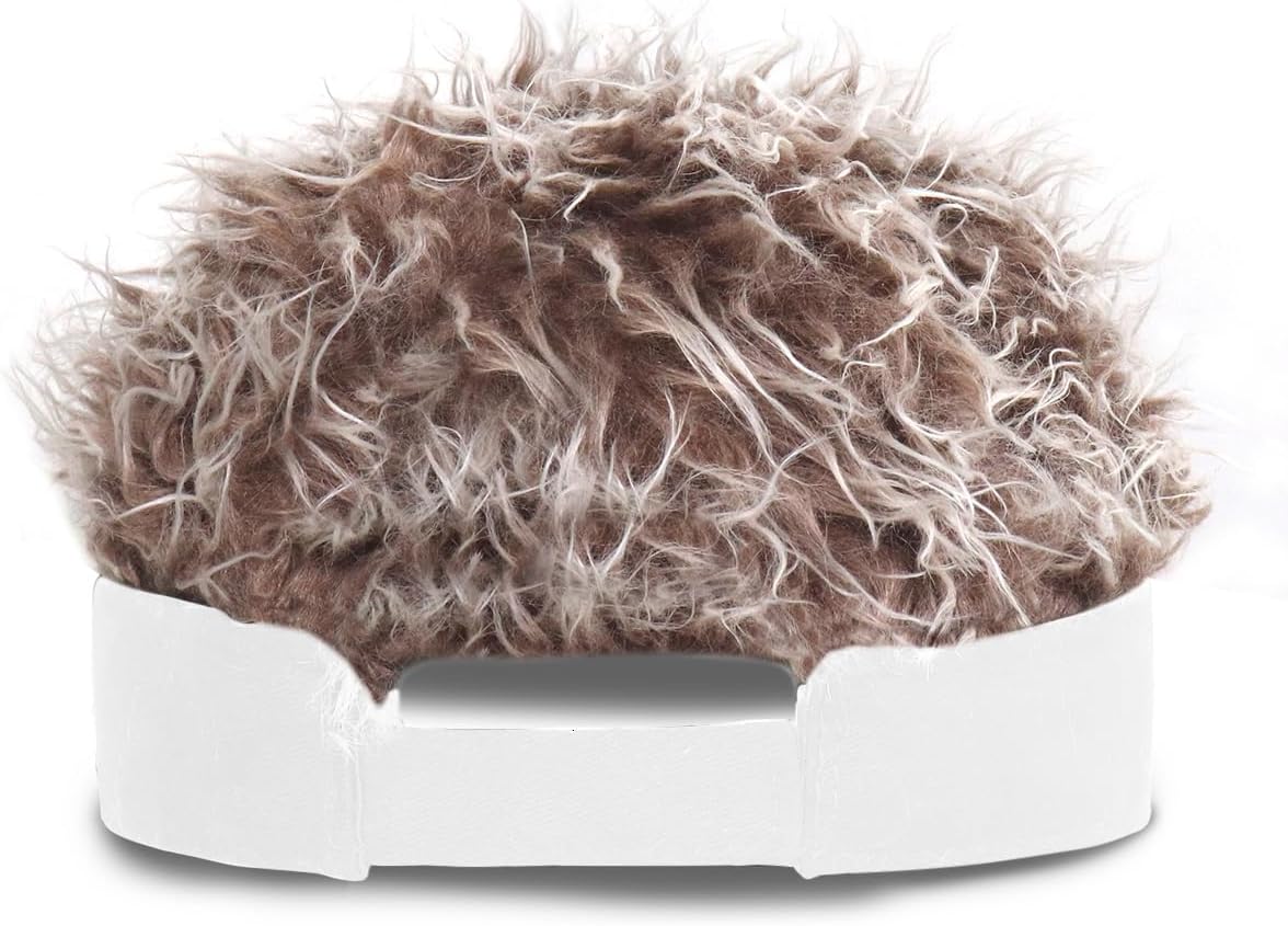Mens Visor Hats with Spiked Wig Novelty Adjustable Baseball Golf Cap with Fake Hair - Image 4