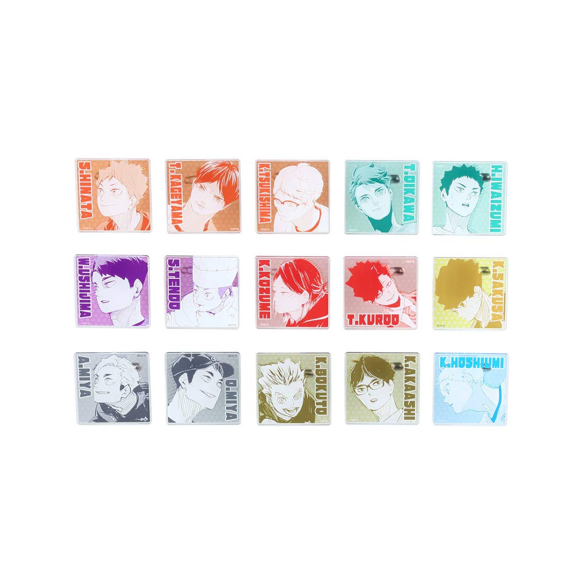 Amazon.co.jp: ハイキュー展 アクリルバッジ 全15種セット 日向 影山 