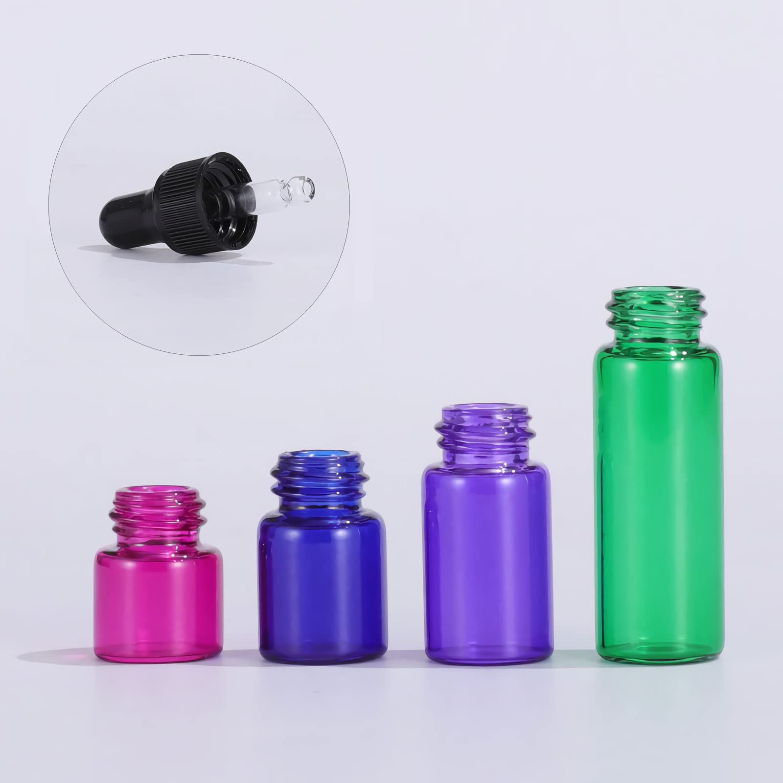 200 Stück Mini Leere 5 ml Leere Blau Glasflasche mit Pipette Tropfflasche Pipettenflaschen Tropfpipetten Glaspipette für Essenzen Parfüm Aromatherapie ätherische Öle