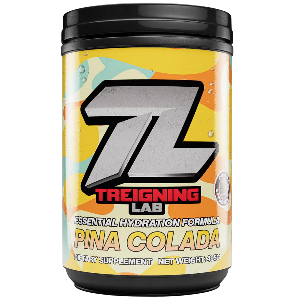 Treigning Lab Hydration Electrolyte Powder, Sugar‑Free Drink Mix Pina Colada 15.23 Ounce (Pack of 90)