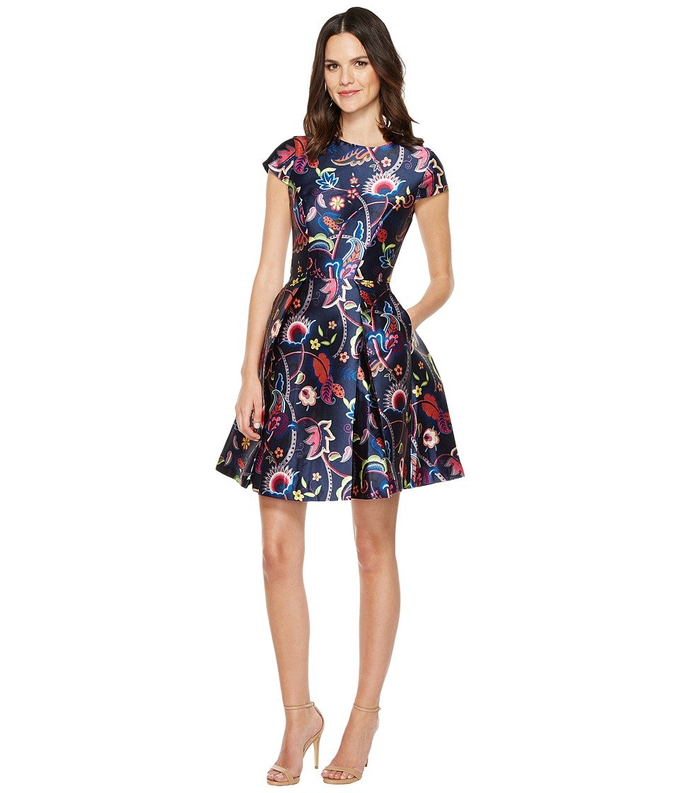 Ted Baker Women's Short Fluxam Folk Foliage Skater Dress