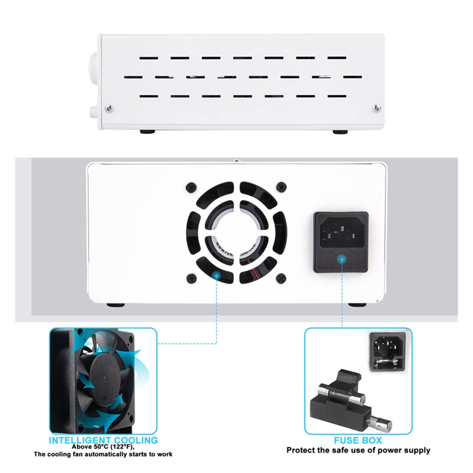Fuente de alimentación de laboratorio CC voltaje ajustable 30V 5A ajuste fino fuente de banco de conmutación regulada por laboratorio DIY con mayor sensibilidad y precisión
