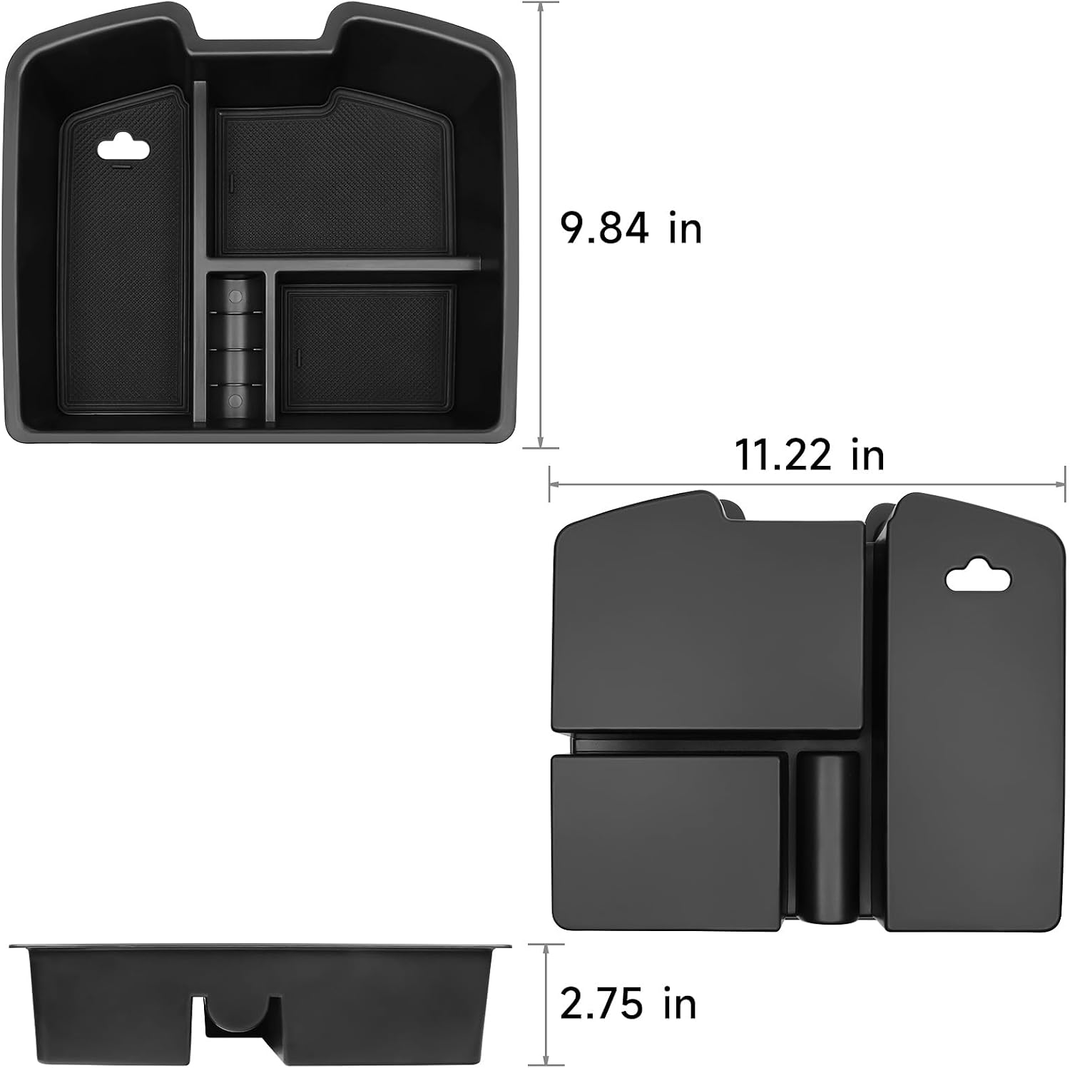 Center Console Organizer Tray Compatible with Chevy 2007-2013 Silverado 1500 Tahoe Suburban for GMC 2007-2013 Sierra 1500 Yukon Interior Accessories Insert Tray Pallet Storage Box