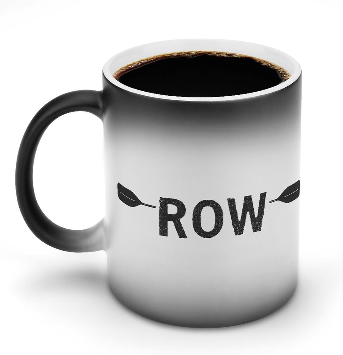 Funny Rowing Oar Color Changing Mug Heated Ceramic Cup Heat Sensitive Coffee Mug Fun Gift