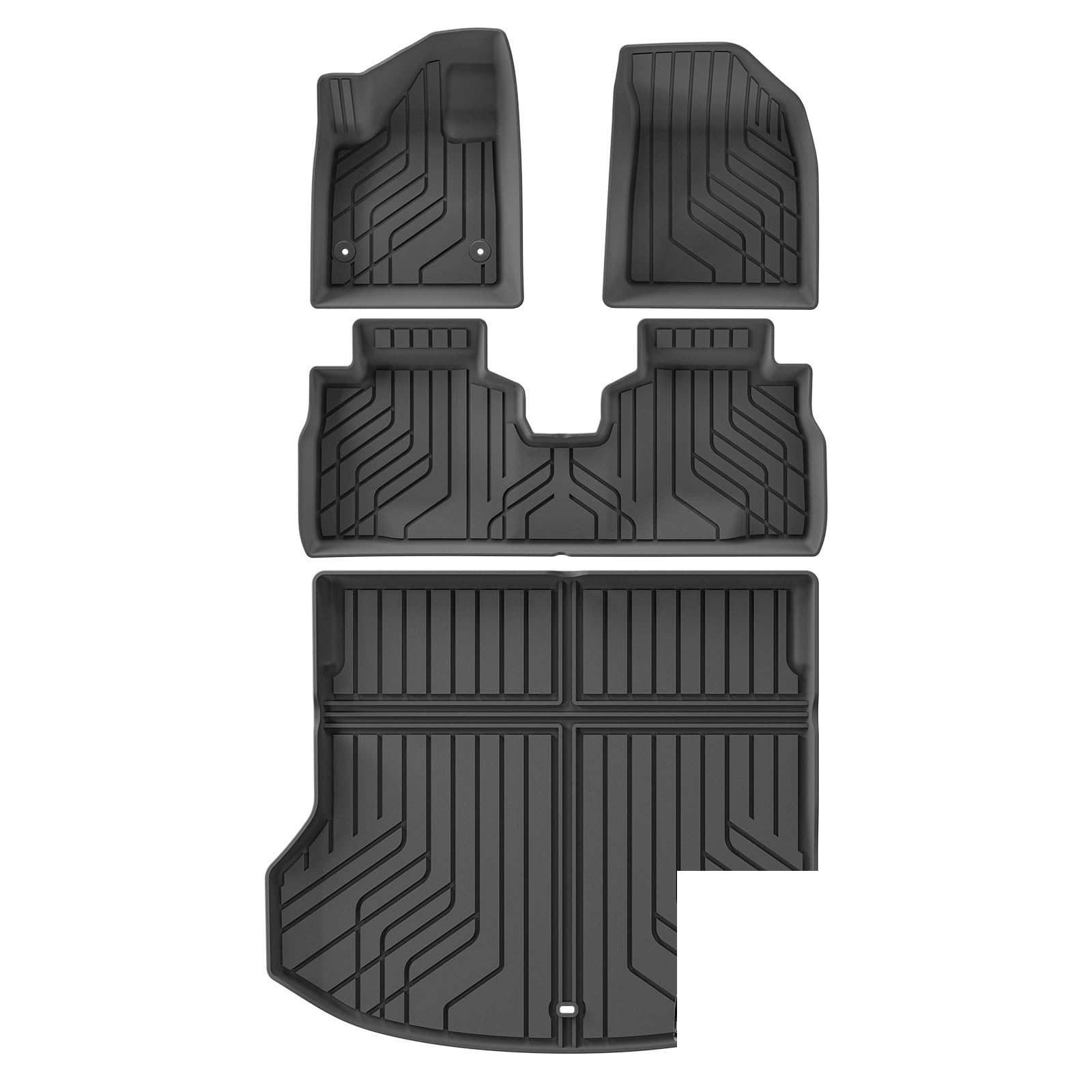 maty samochodowe Do Chevy Equinox EV 2025 | Dywaniki samochodowe Podkładka ochronna do bagażnika, czarna(Equinox LHD 4PCS)